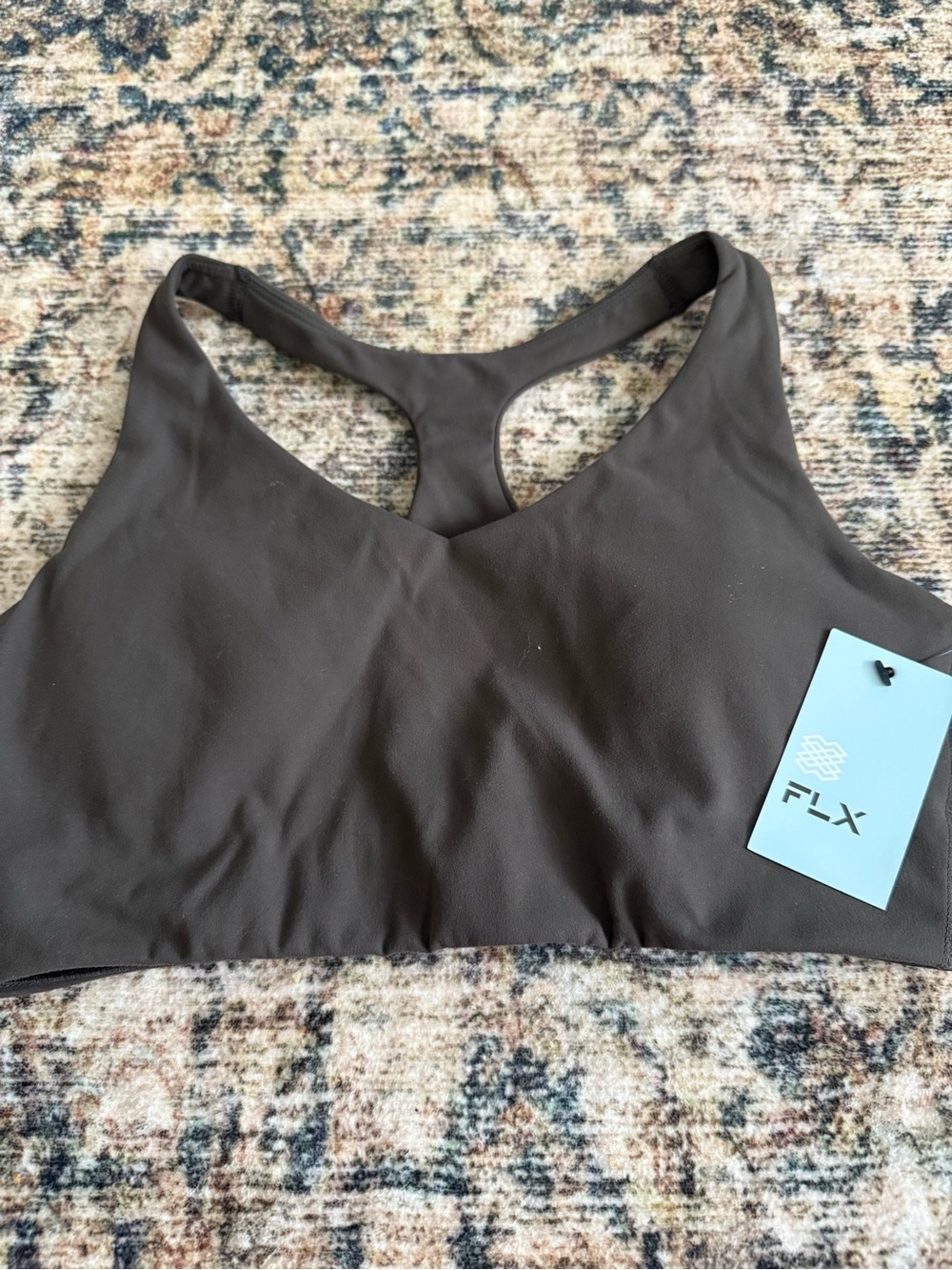 FLX Racerback Bralette in Dark Brown